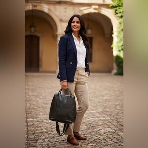 Genicci vegan Leather Backpack dark forest green